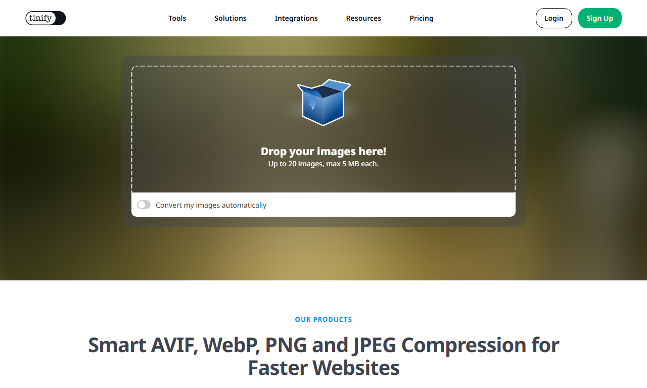 TinyPNG - WebP/PNG/JPEG 智能图片压缩