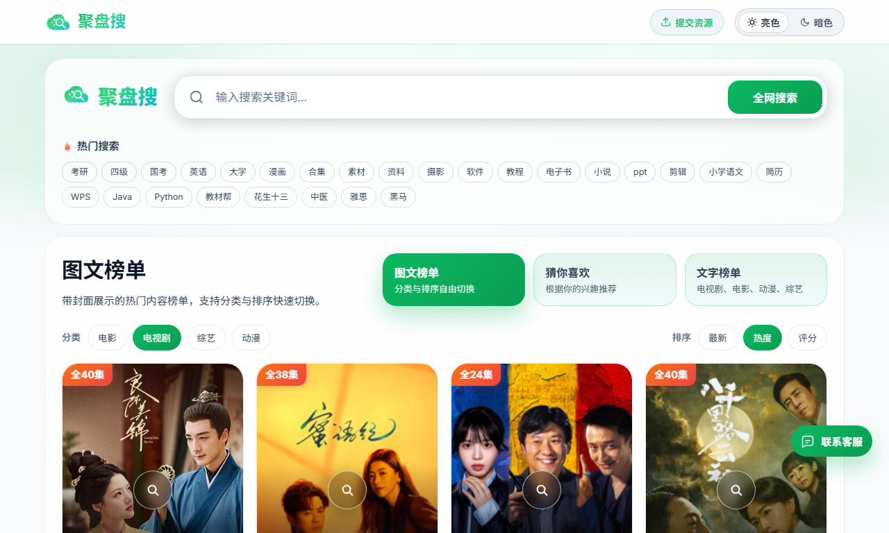 聚盘搜 - 聚合网盘资源搜索夸克网盘一站式检索
