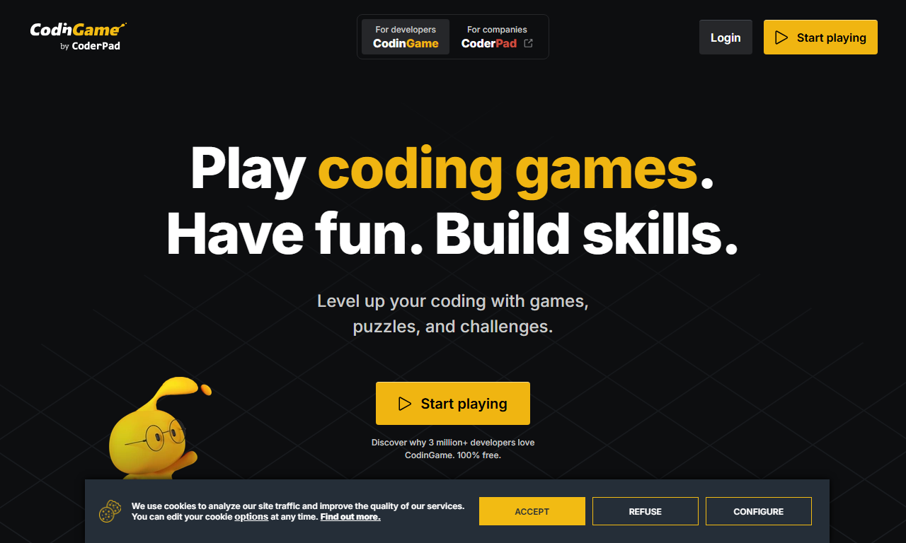 CodinGame - 通过游戏谜题挑战提升编程技能