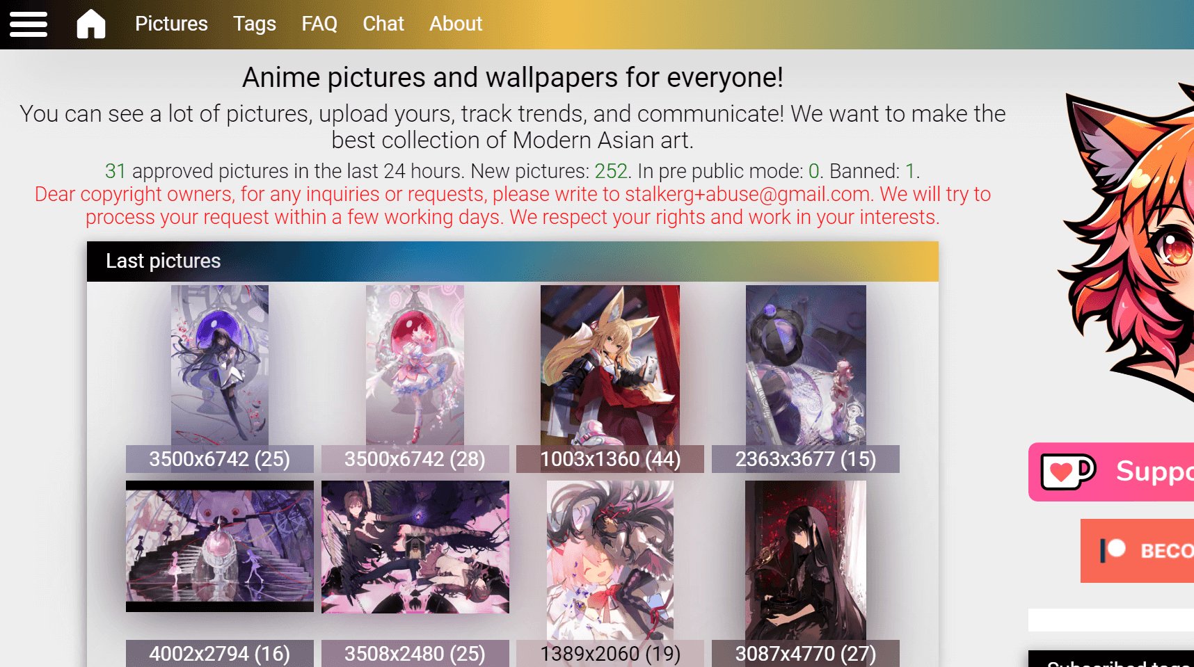 一个专门用于分享和浏览动漫图片的社区网站-好用的Anime pictures
