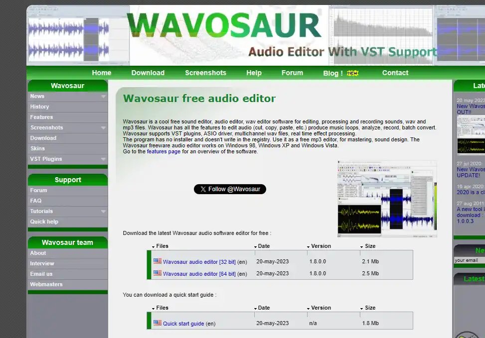 Wavosaur-免费的免费音频剪辑与录音工具