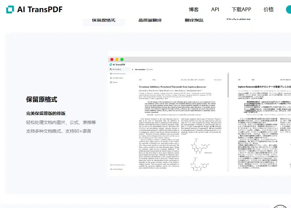 AI TransPDF-好用的AI智能翻译与保留原版排版的PDF文档工具