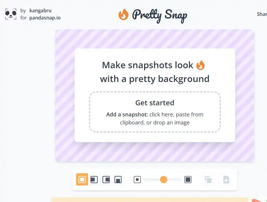 PrettySnap-好用的免费在线截图背景与边框美化工具