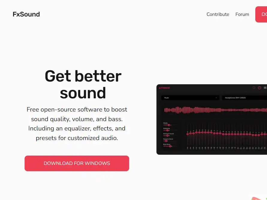 FxSound-高效免费 Windows 音效增强与电脑音质优化工具推荐