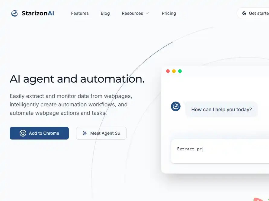 Starizon AI-AI浏览器助手与网页信息提取工具平台