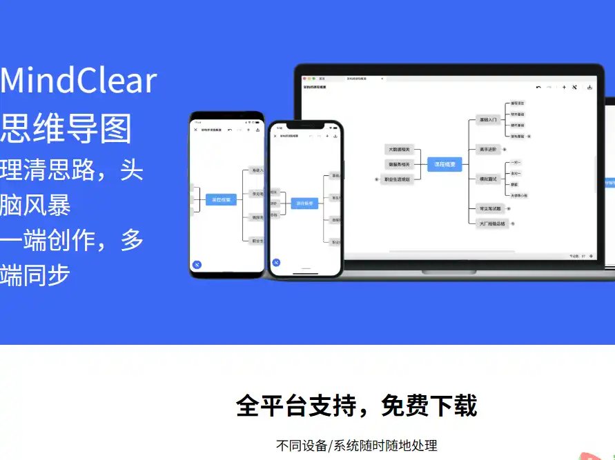 MindClear-免费的免费思维导图与组织架构图工具